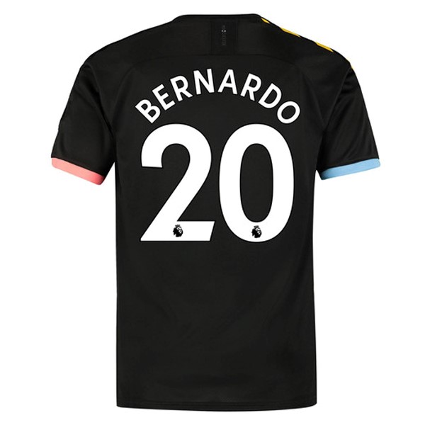 Trikot Manchester City NO.20 Bernardo Auswarts 2019-20 Schwarz Fussballtrikots Günstig